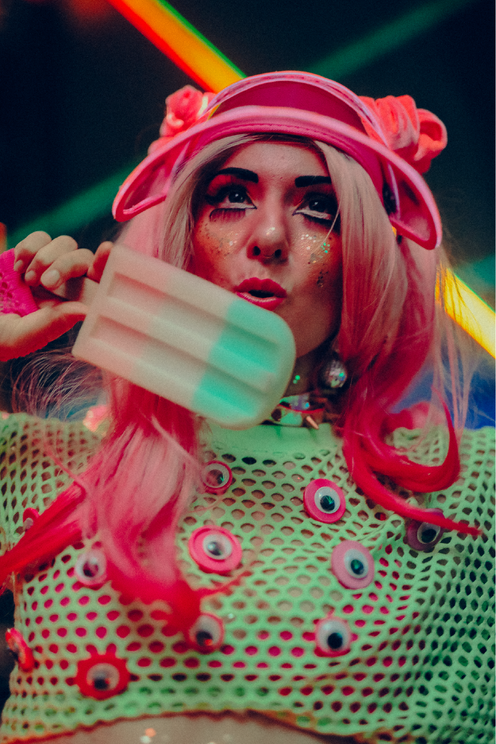 Young woman with a popsicle