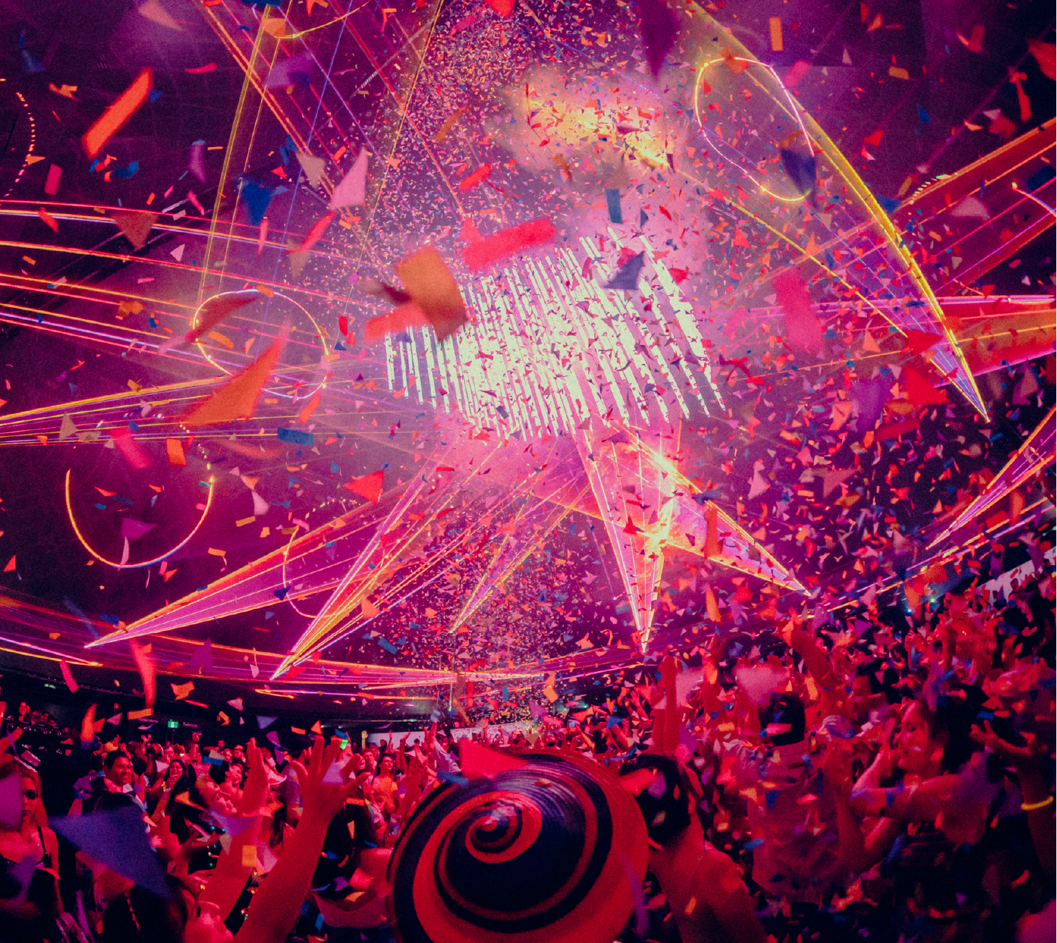 Confettis during Candy World